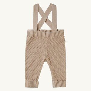 NWT - Knitted suspenders pants, 100% organic​​​​​